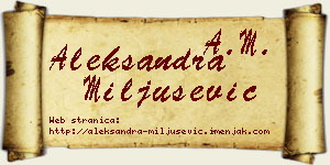 Aleksandra Miljušević vizit kartica